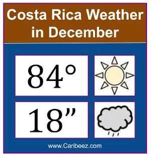 costa rica weather in december 2021